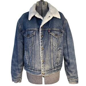 Levi's San Francisco Vintage Sherpa-Lined Denim Trucker Coat Jacket USA